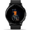 Смарт-часы GARMIN VENU 3 SLATE STAINLESS STEEL BEZEL WITH BLACK CASE AND LEATHER BAND 010-02784-52